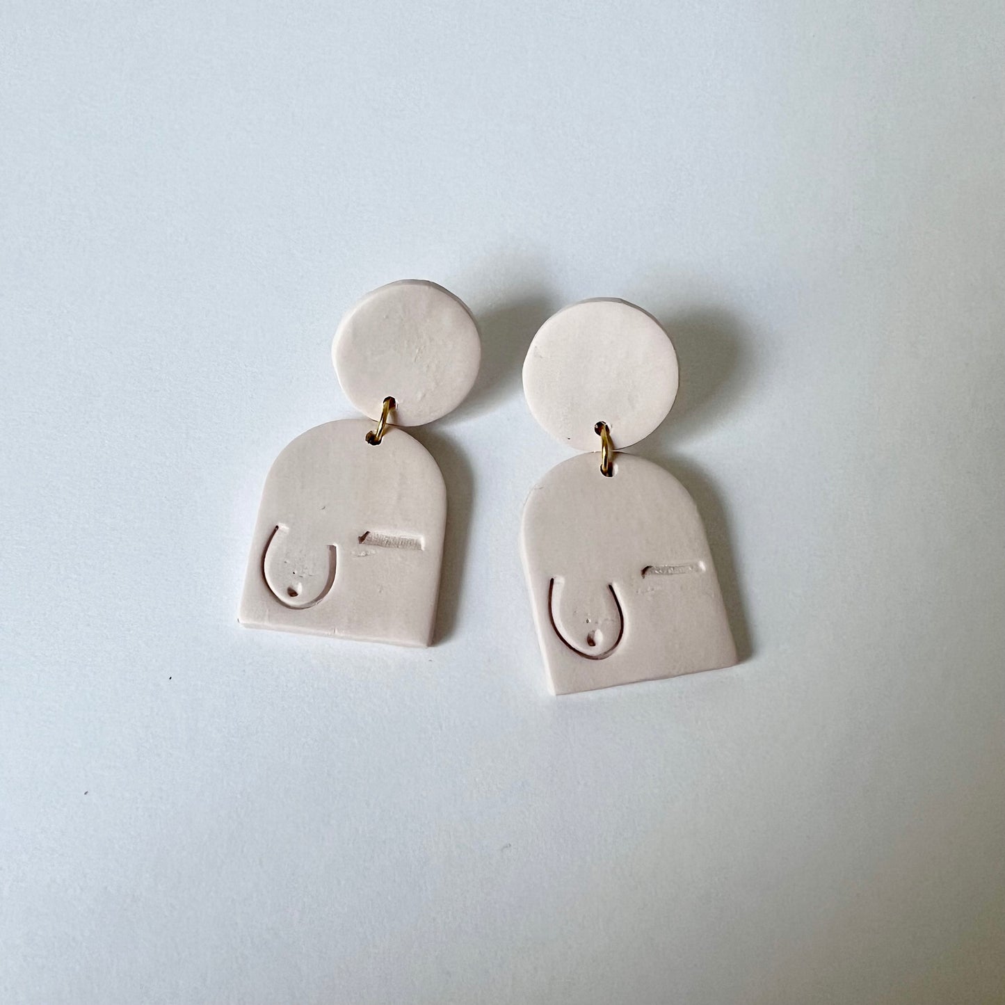 Nadia Boob Clay Earrings