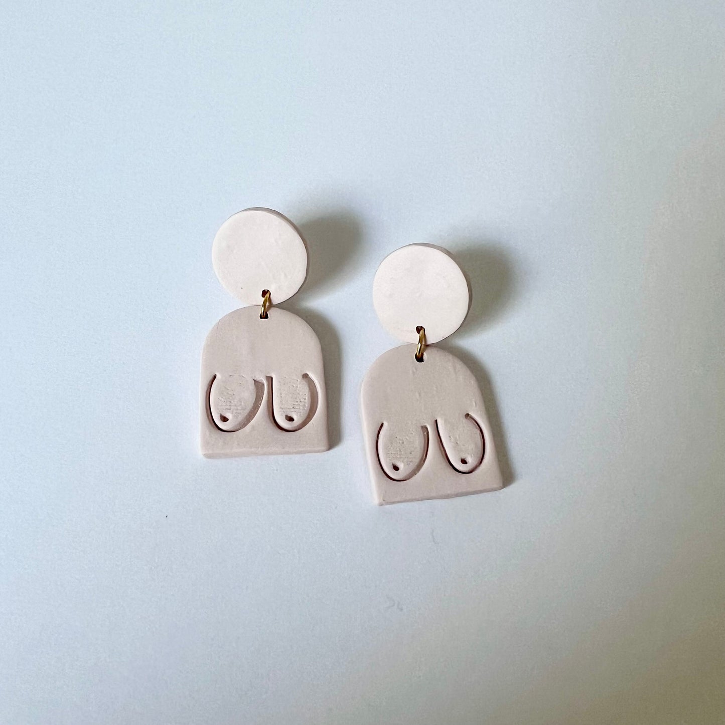 Nadia Boob Clay Earrings