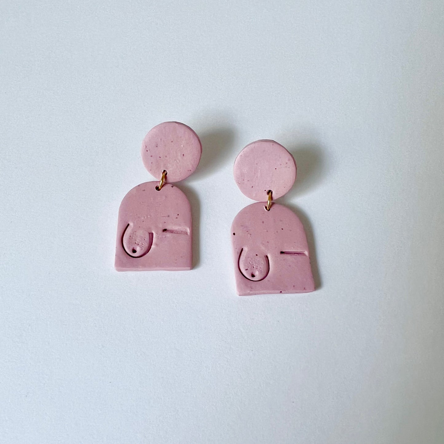 Nadia Boob Clay Earrings