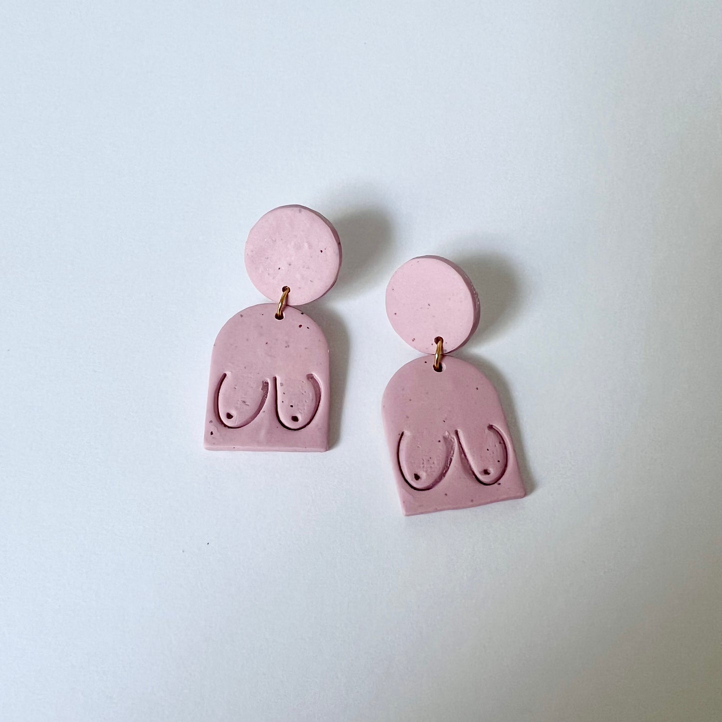 Nadia Boob Clay Earrings