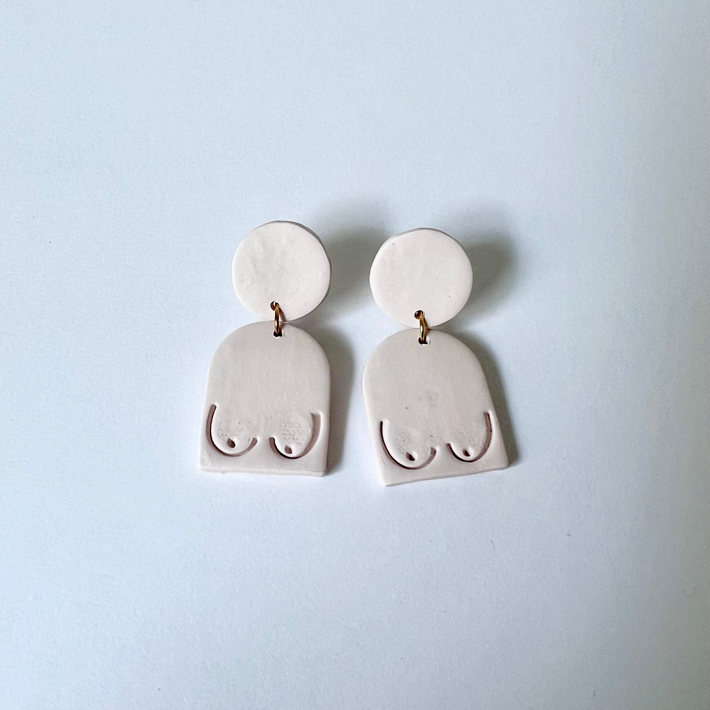 Nadia Boob Clay Earrings