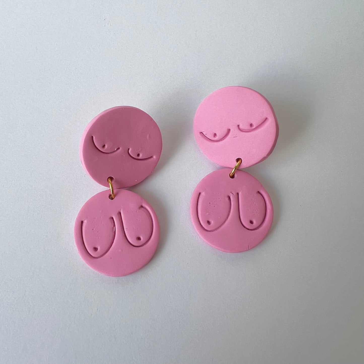 Emily Boobs Clay Earrings