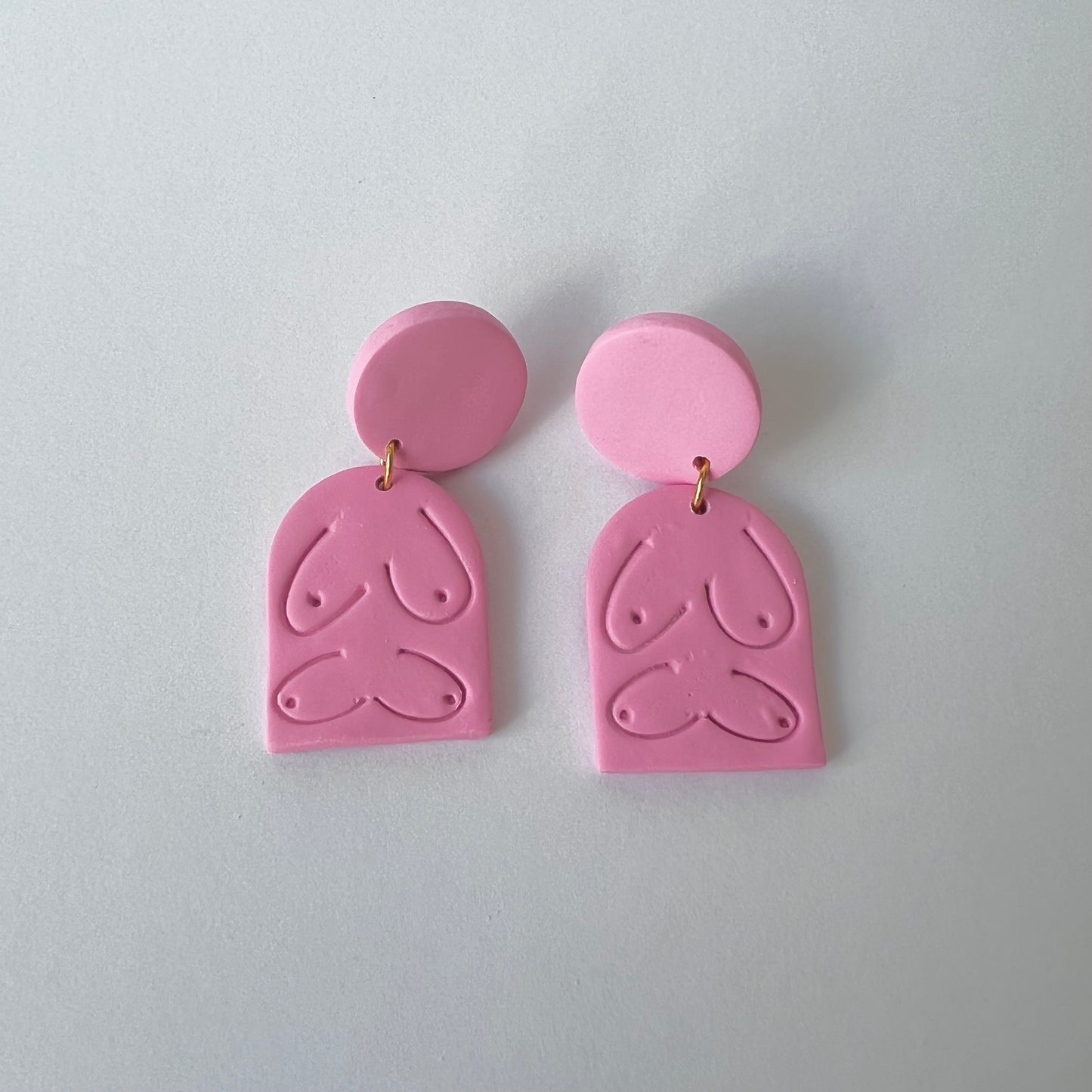 Nadia Boob Clay Earrings