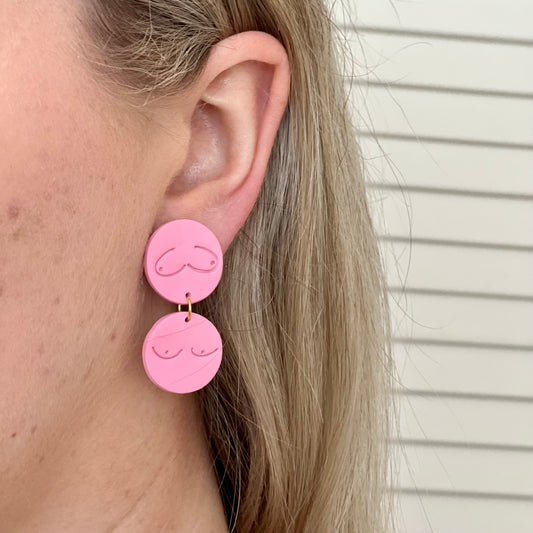 Emily Boobs Clay Earrings